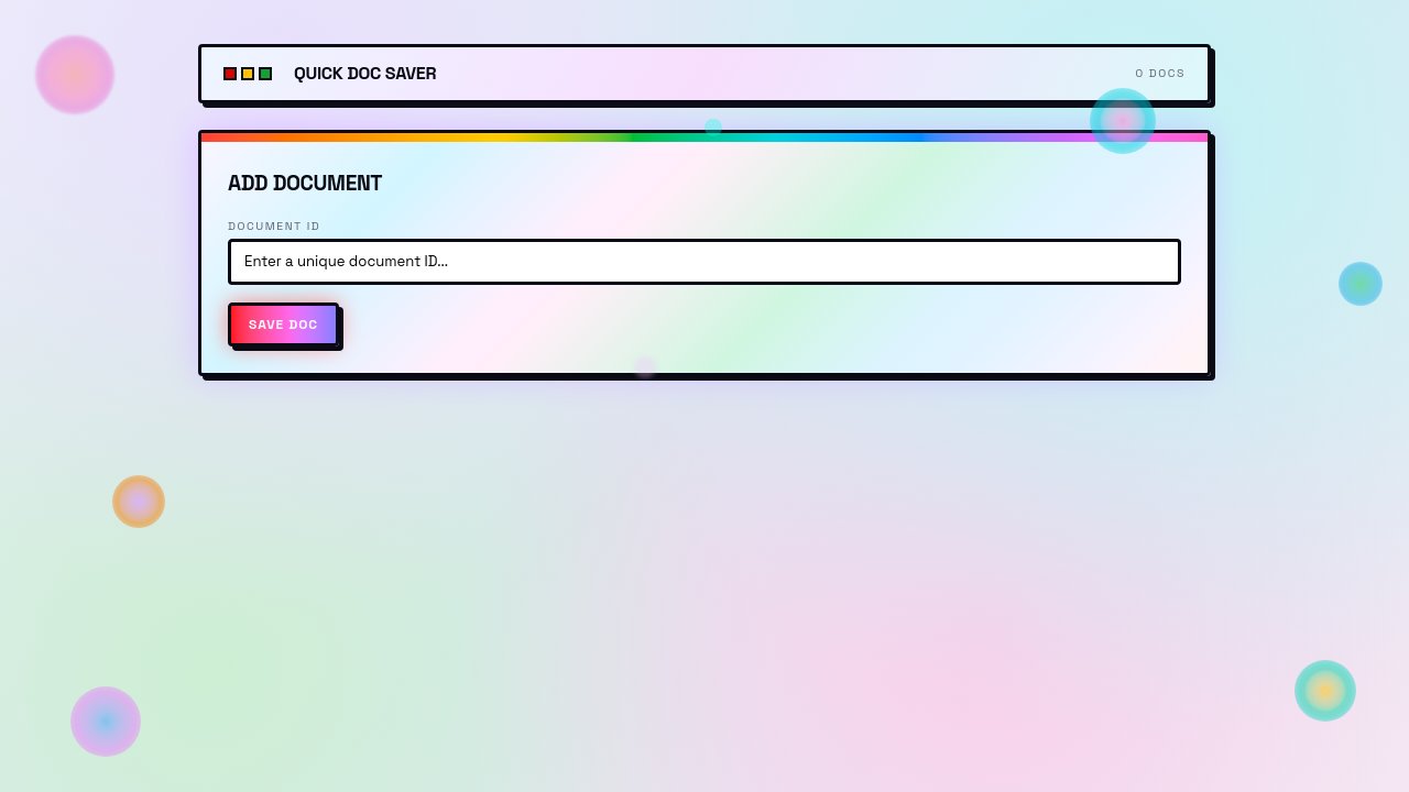 Screenshot of Quick Doc Saver